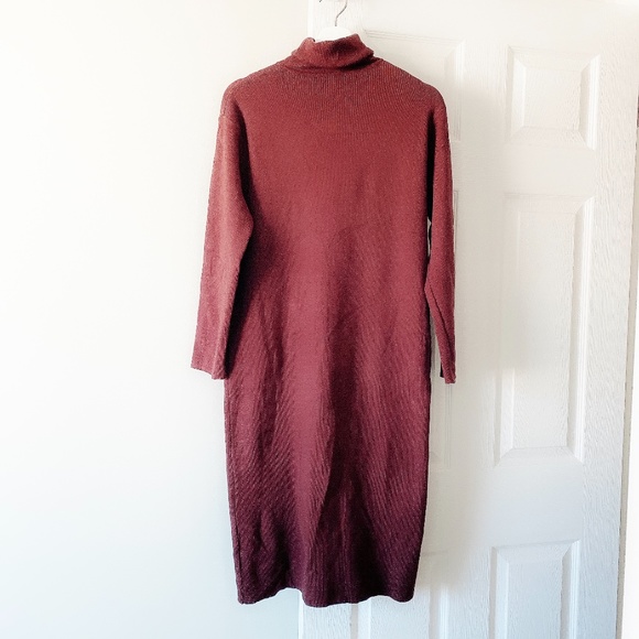 Brand-new brown turtle neck long sleeve dress - Picture 5 of 5
